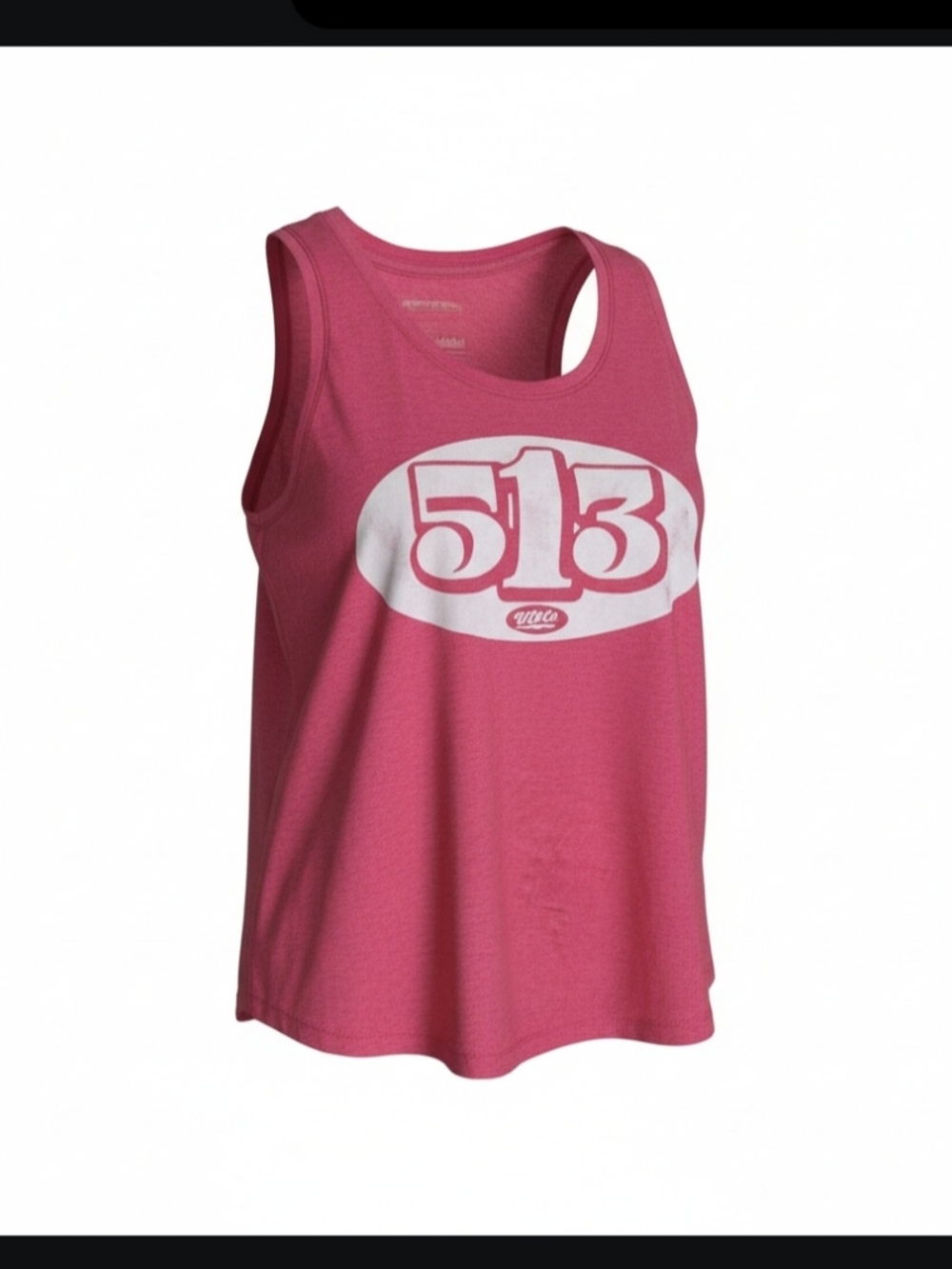 District Hot Pink Graphic Racerback Tank Top